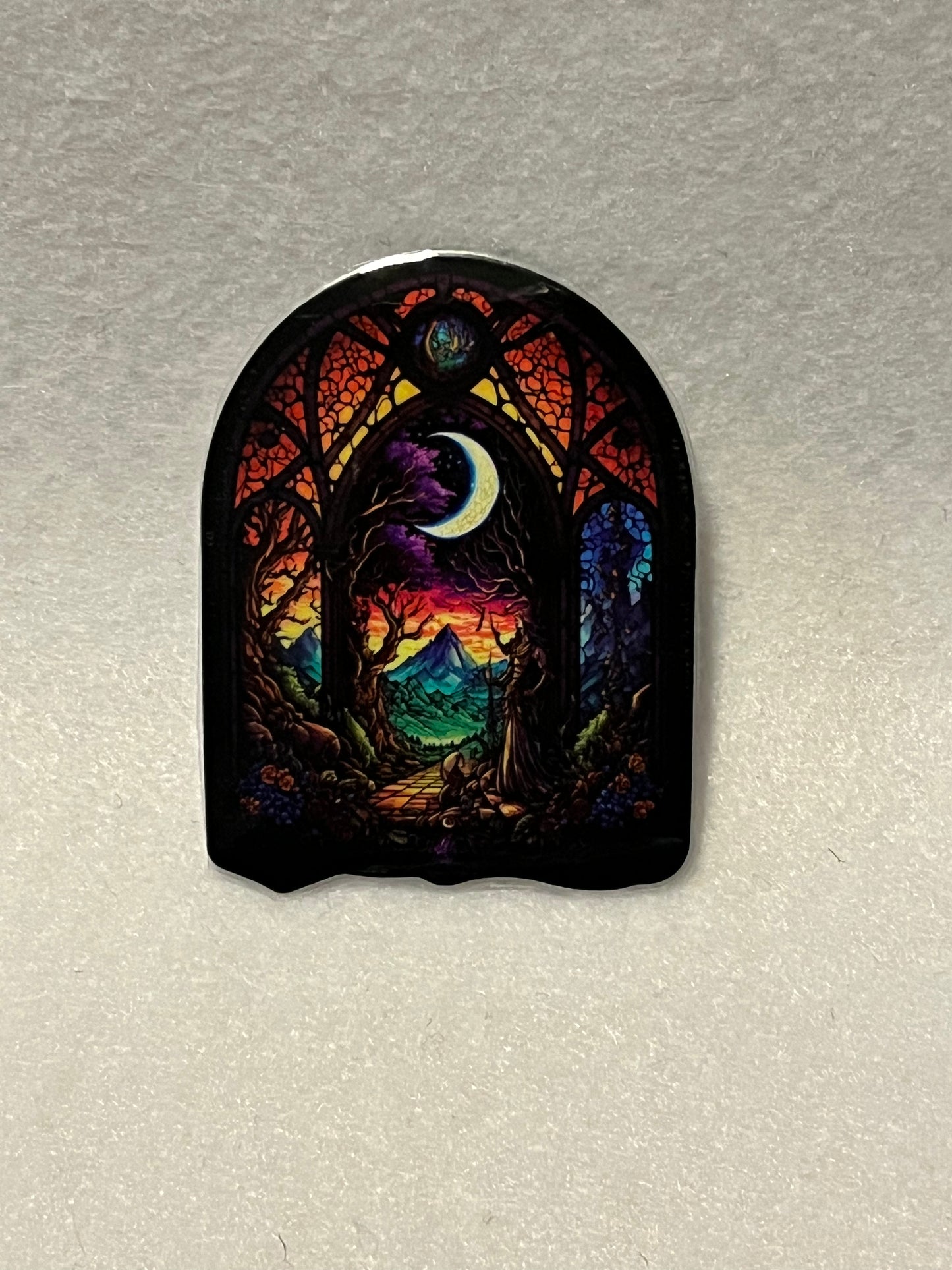Stained glass moon