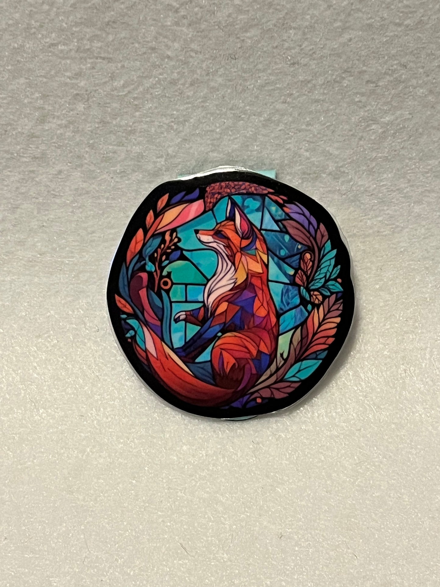 Stained glass fox