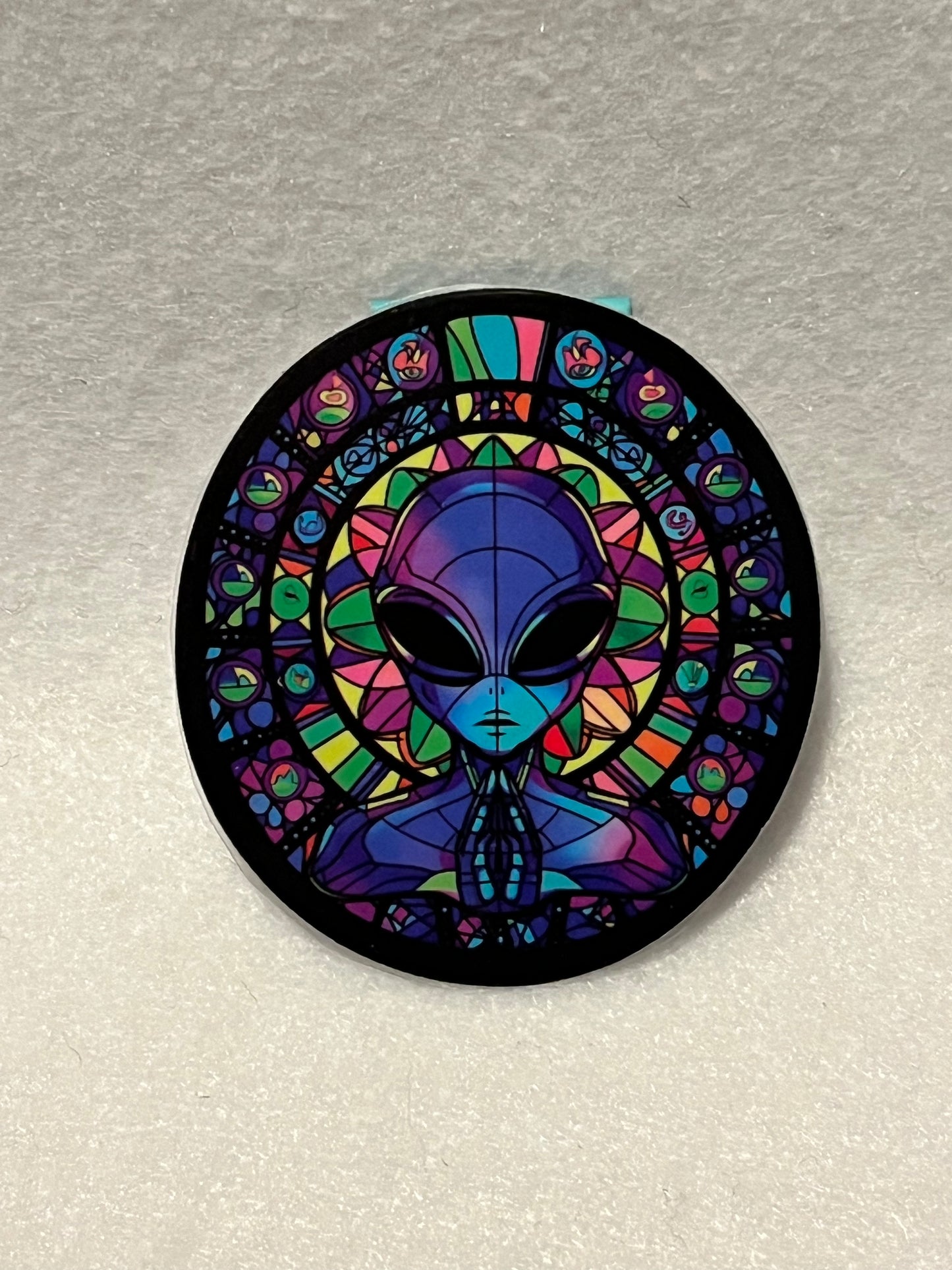 Stained glass alien