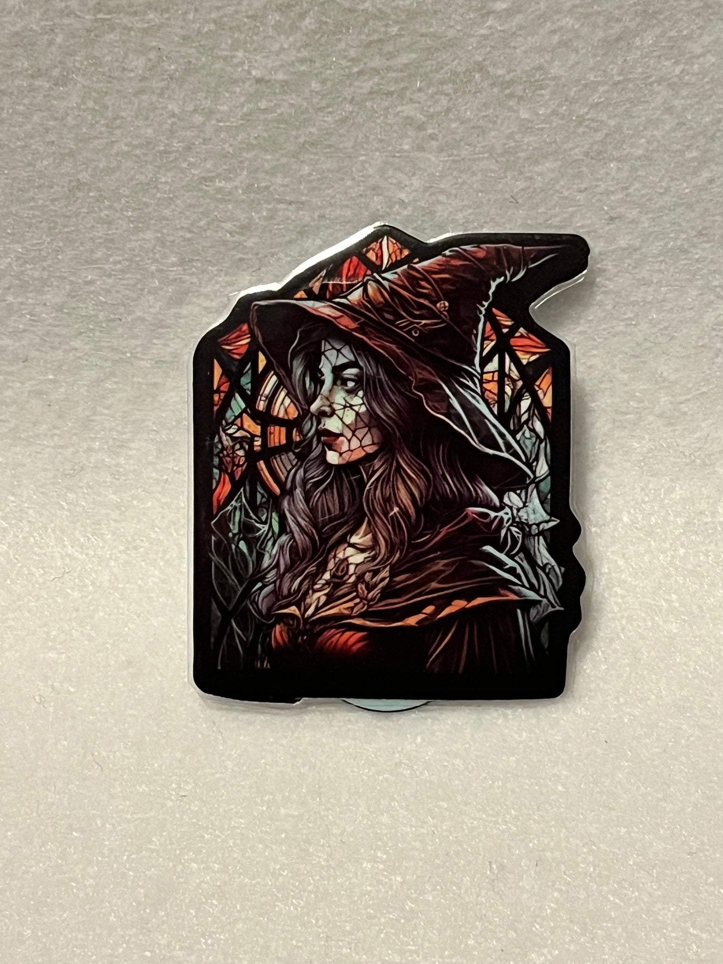 Stained glass witch