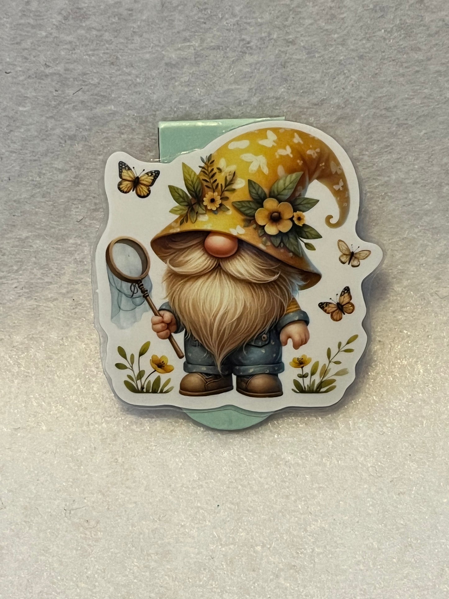Gnome with butterfly net