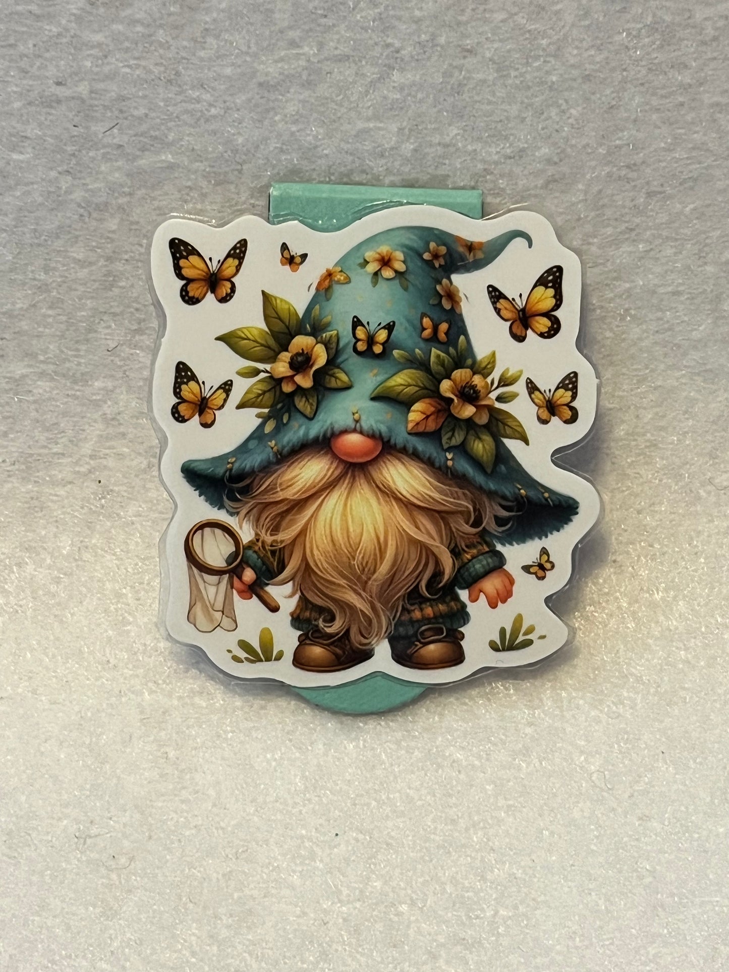 Gnome with butterfly net