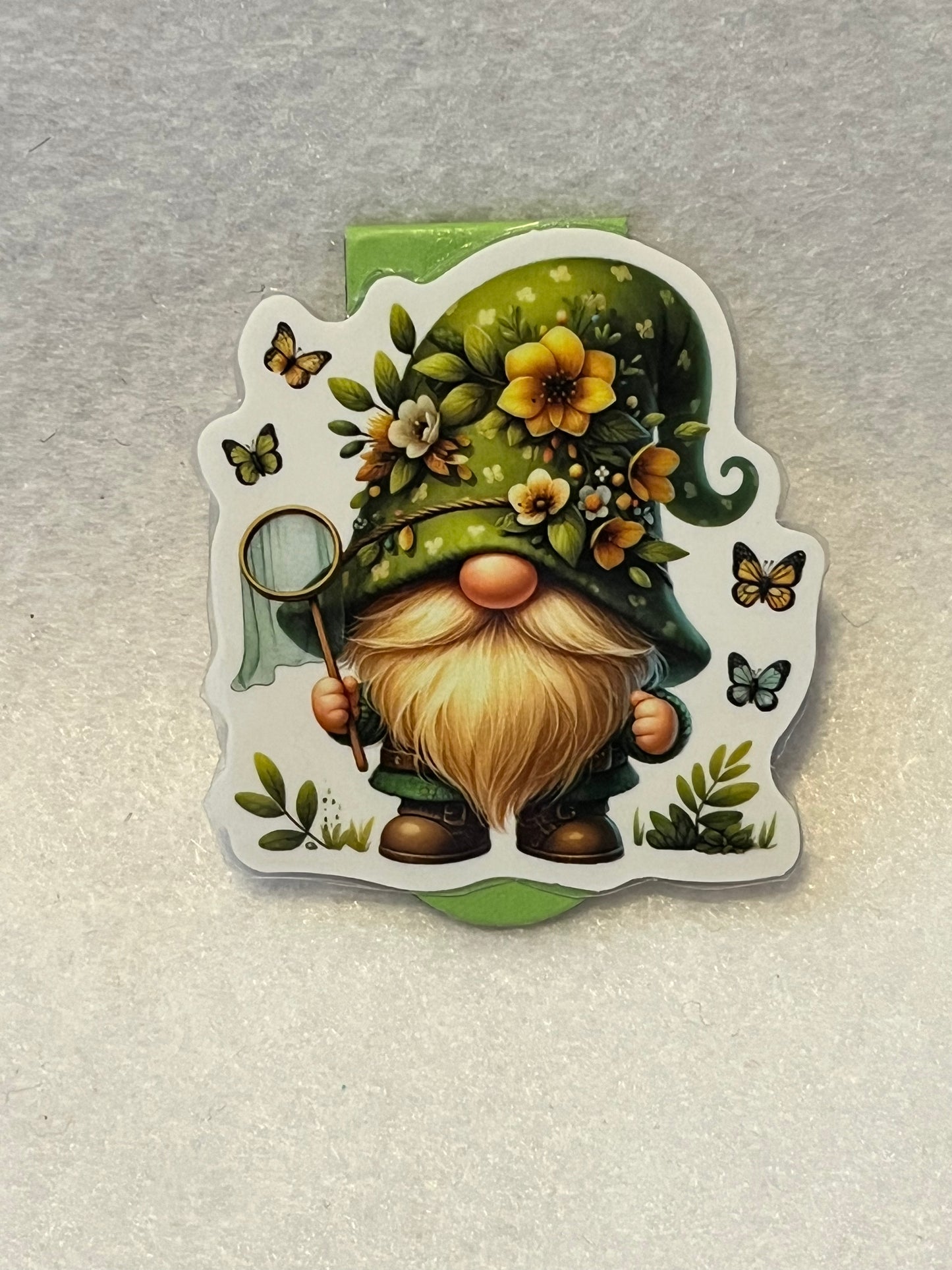 Gnome with butterfly net