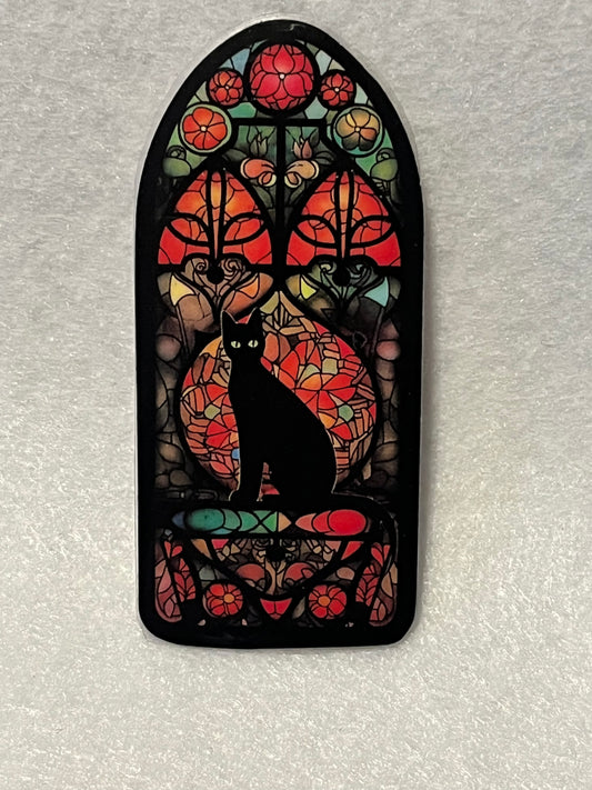Stained glass cat