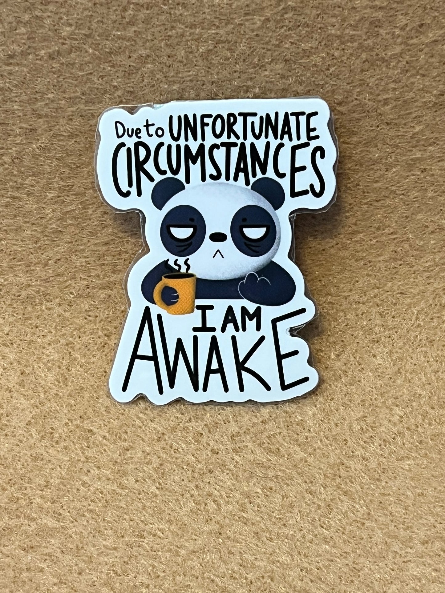 Unfortunately, awake panda