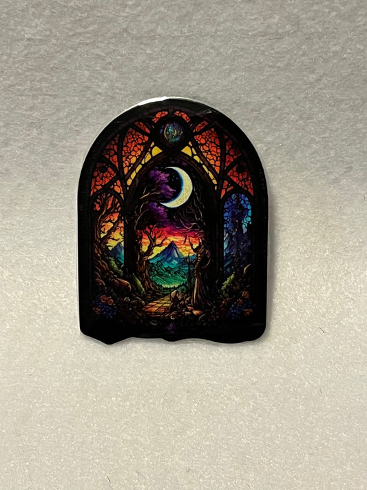 Stained glass moon