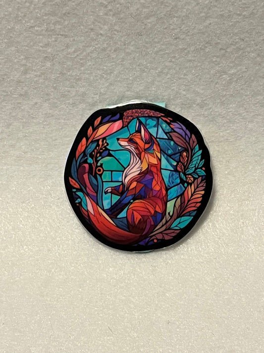Stained glass fox