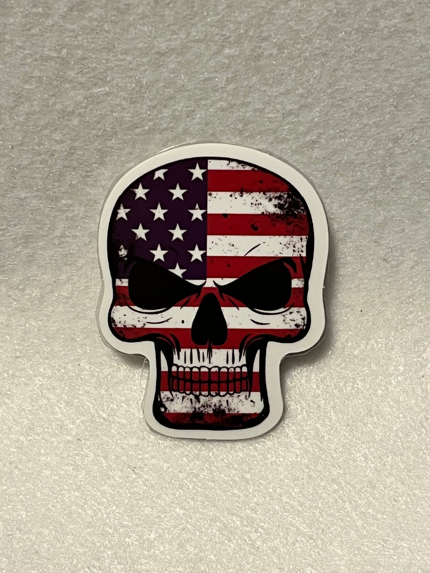 American flag skull