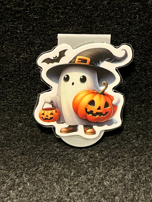Trick-or-treating ghost