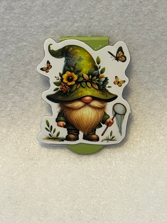 Gnome with butterfly net
