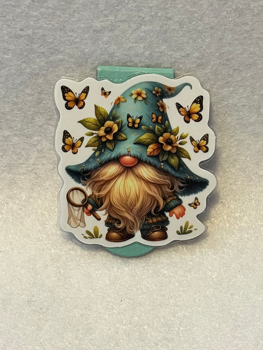 Gnome with butterfly net